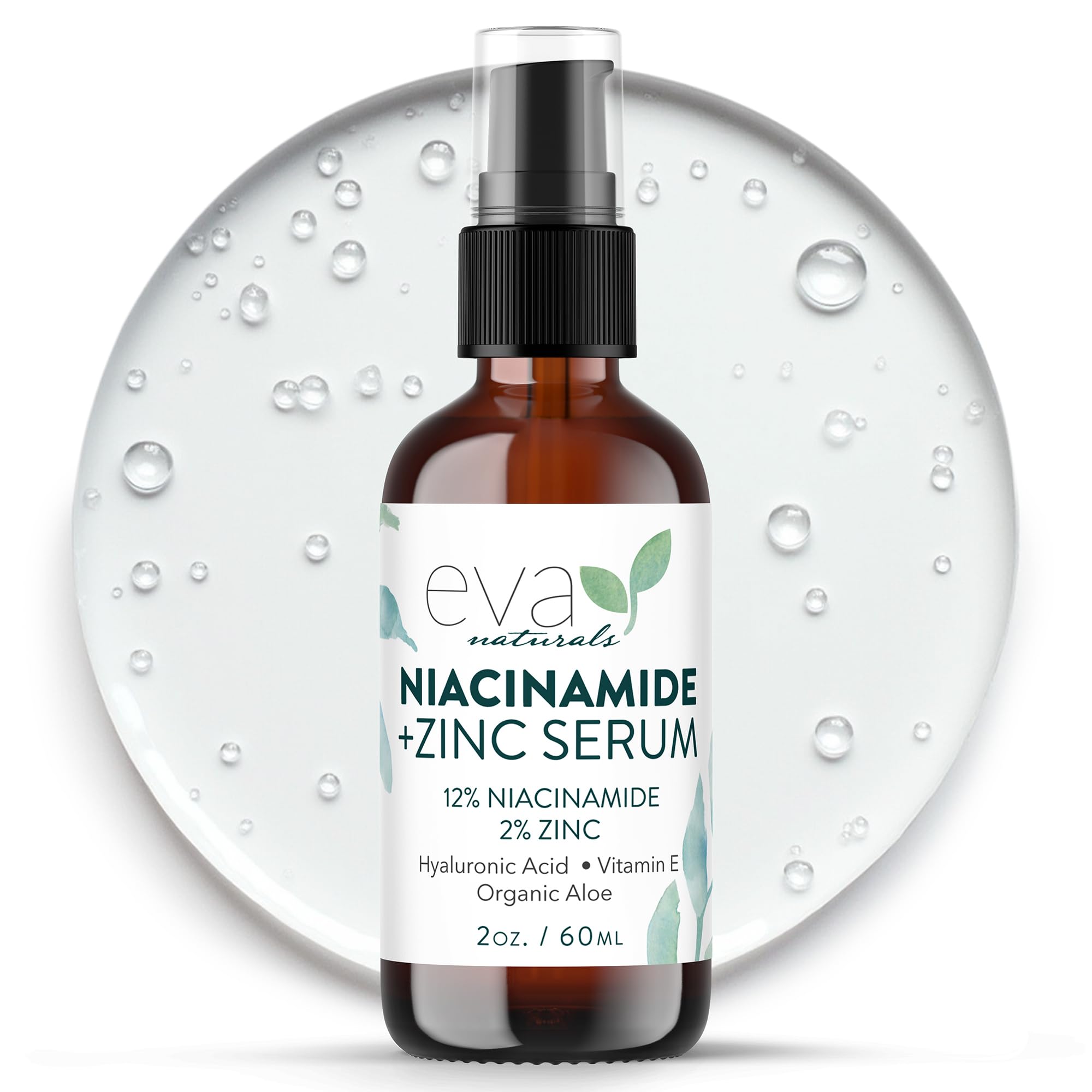 Eva Naturals Niacinamide 12% + Zinc 2% Serum - Pore Minimizer & Oil Control