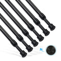 Goowin 6-Pack Tension Rods | 55-90cm Adjustable Rustproof Metal - Black