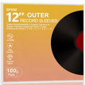 GPXIIZ 12 Inch Vinyl Record Sleeves - 100 Pack 3 Mil Clear LP Album Covers