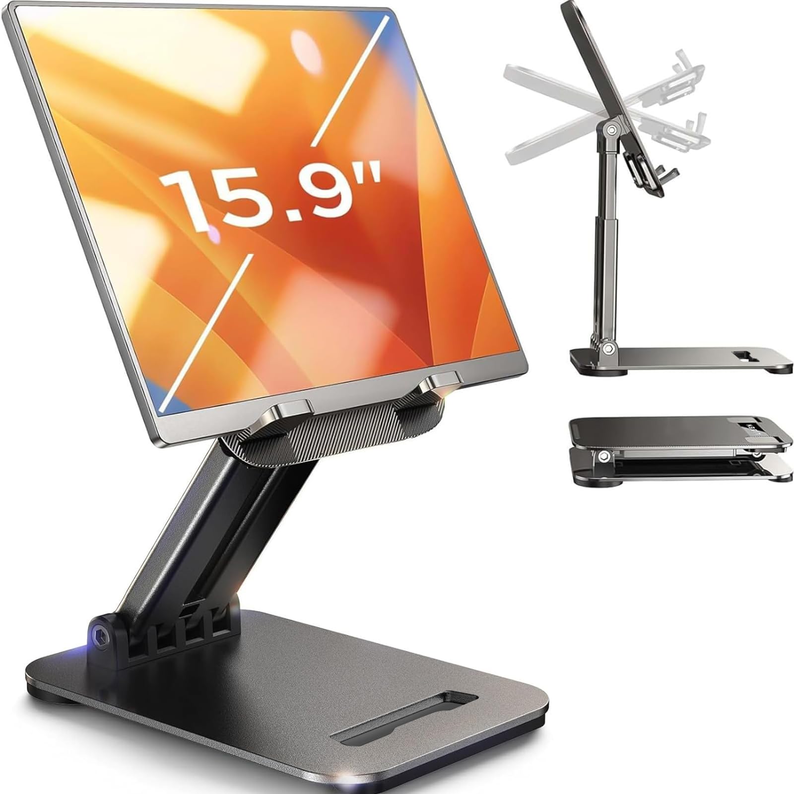 LISEN Tablet Stand for Desk – Portable iPad Holder for 4-15.9" Devices