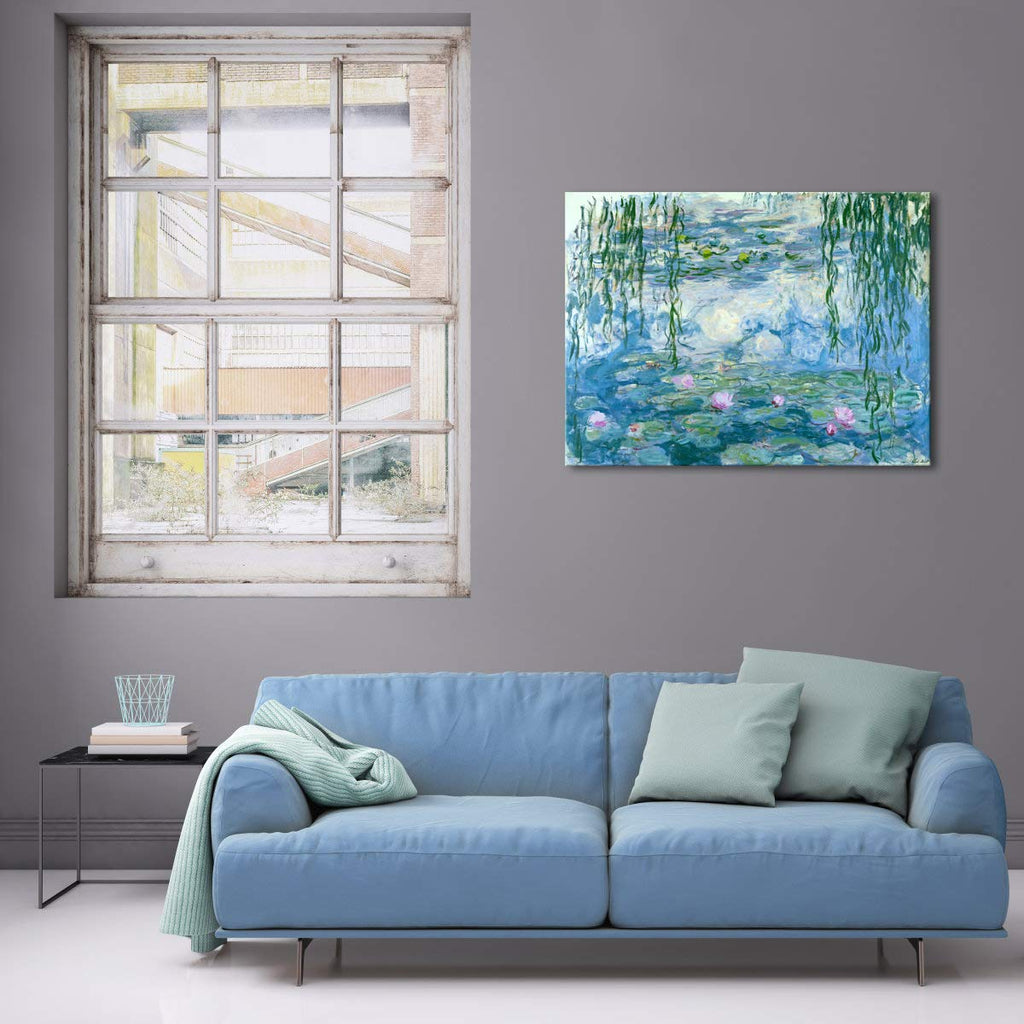 Wieco Art - Claude Monet Water Lilies Giclee Canvas Wall Art, 24x32in