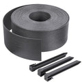 VOUNOT 20m Flexible Garden Edging - Grey PE Lawn Border with 12 Pegs