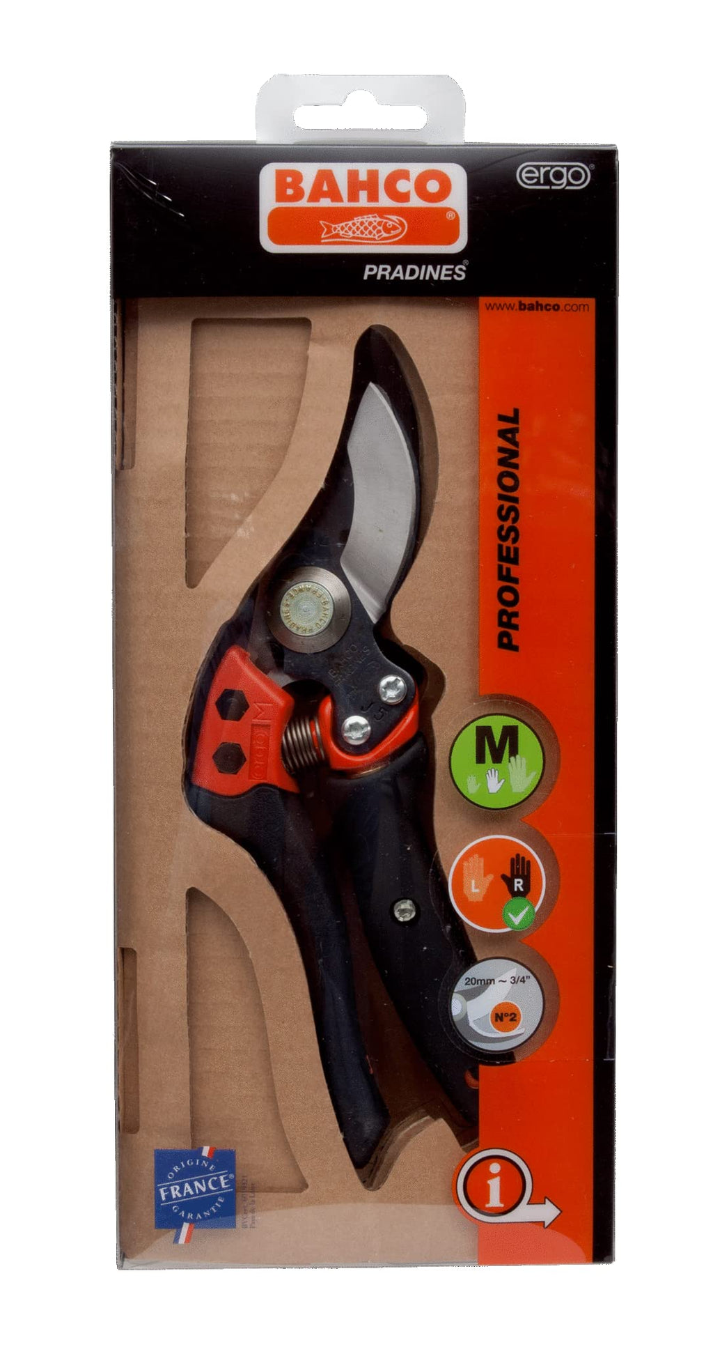 Bahco PXR-M2 Ergo Bypass Secateurs with Rotating Handle - Medium