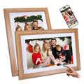 10.1" WiFi Digital Photo Frame – Oak Finish, 32GB IPS HD