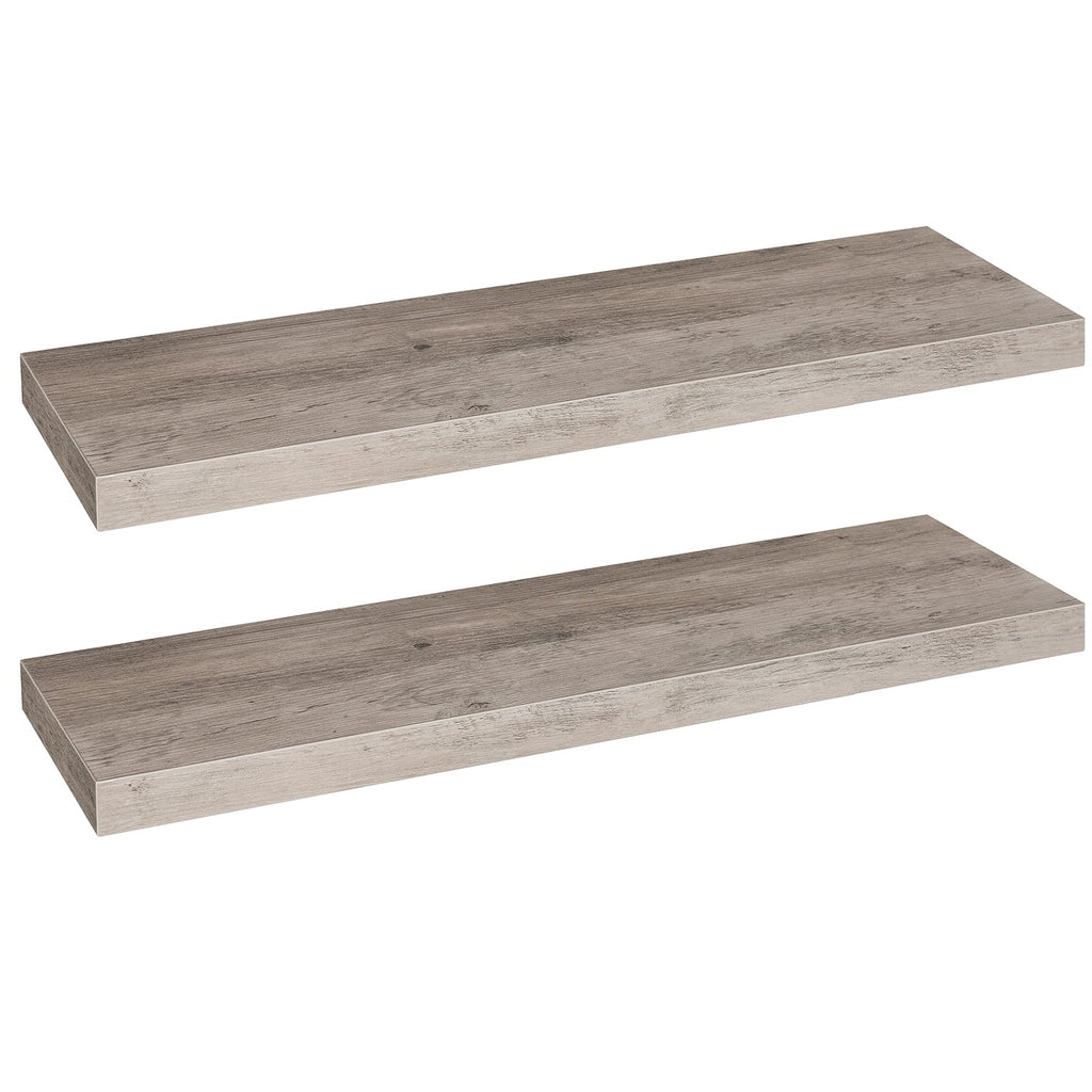 HOOBRO Floating Shelves Set of 2 – 80cm Retro Brown Wooden Wall Racks
