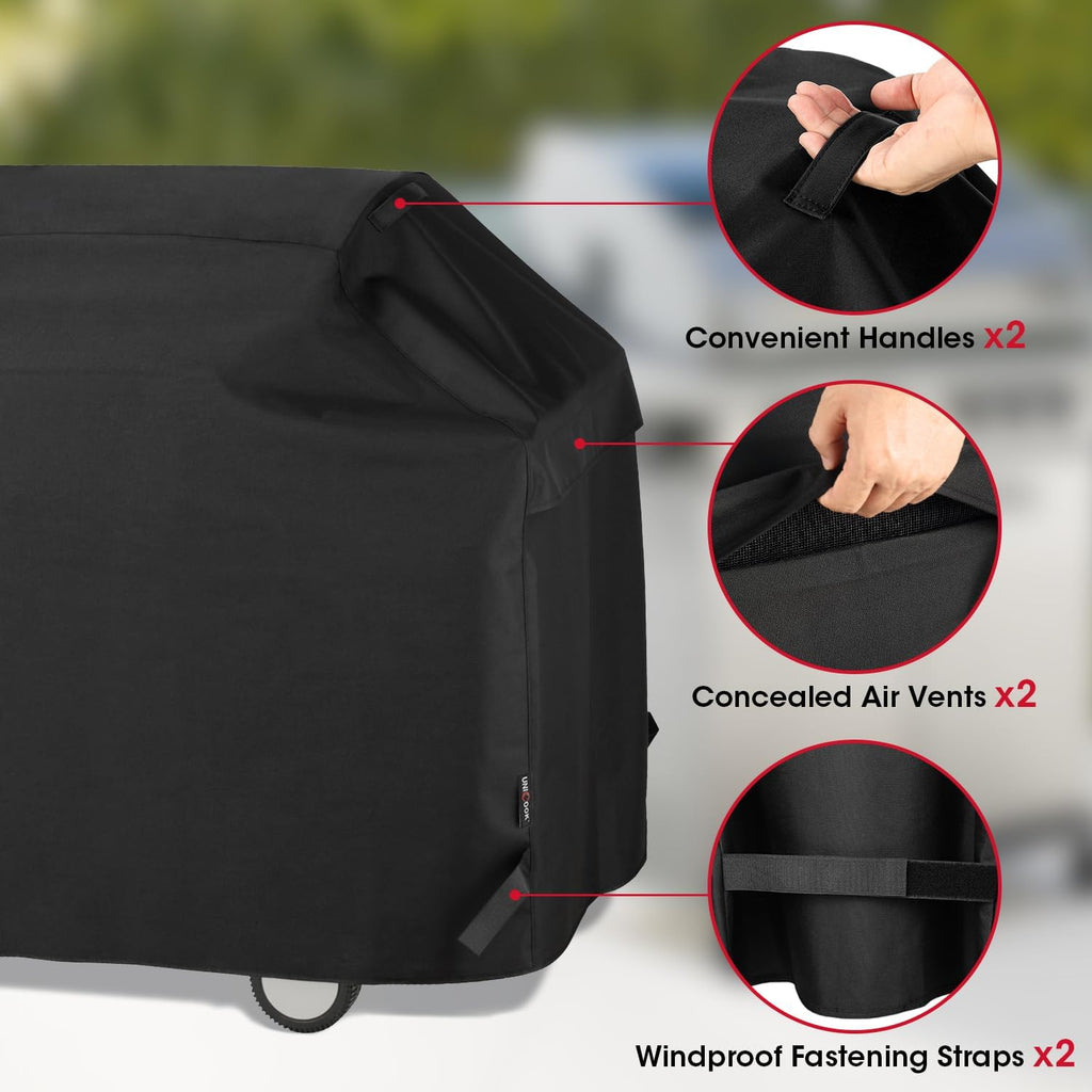 Unicook 65 Inch BBQ Cover – Heavy Duty Waterproof UV Resistant Grill Cover