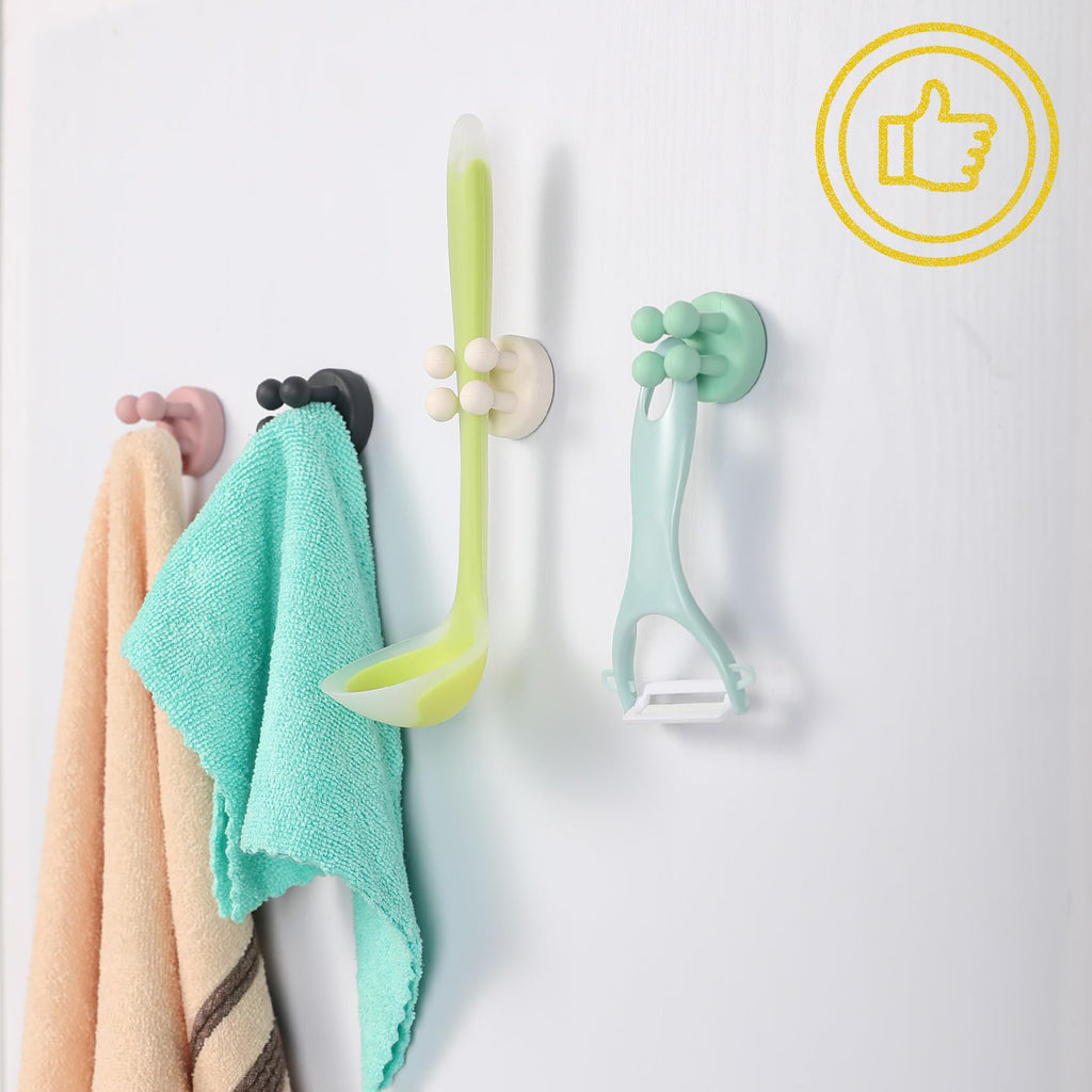 Silicone Toothbrush Holders Multi-Function Hook Razor holder Waterproof Self Adhesive Wall Mounted Single Hook for Wall or Glass for Hanging Bathroom - image 2