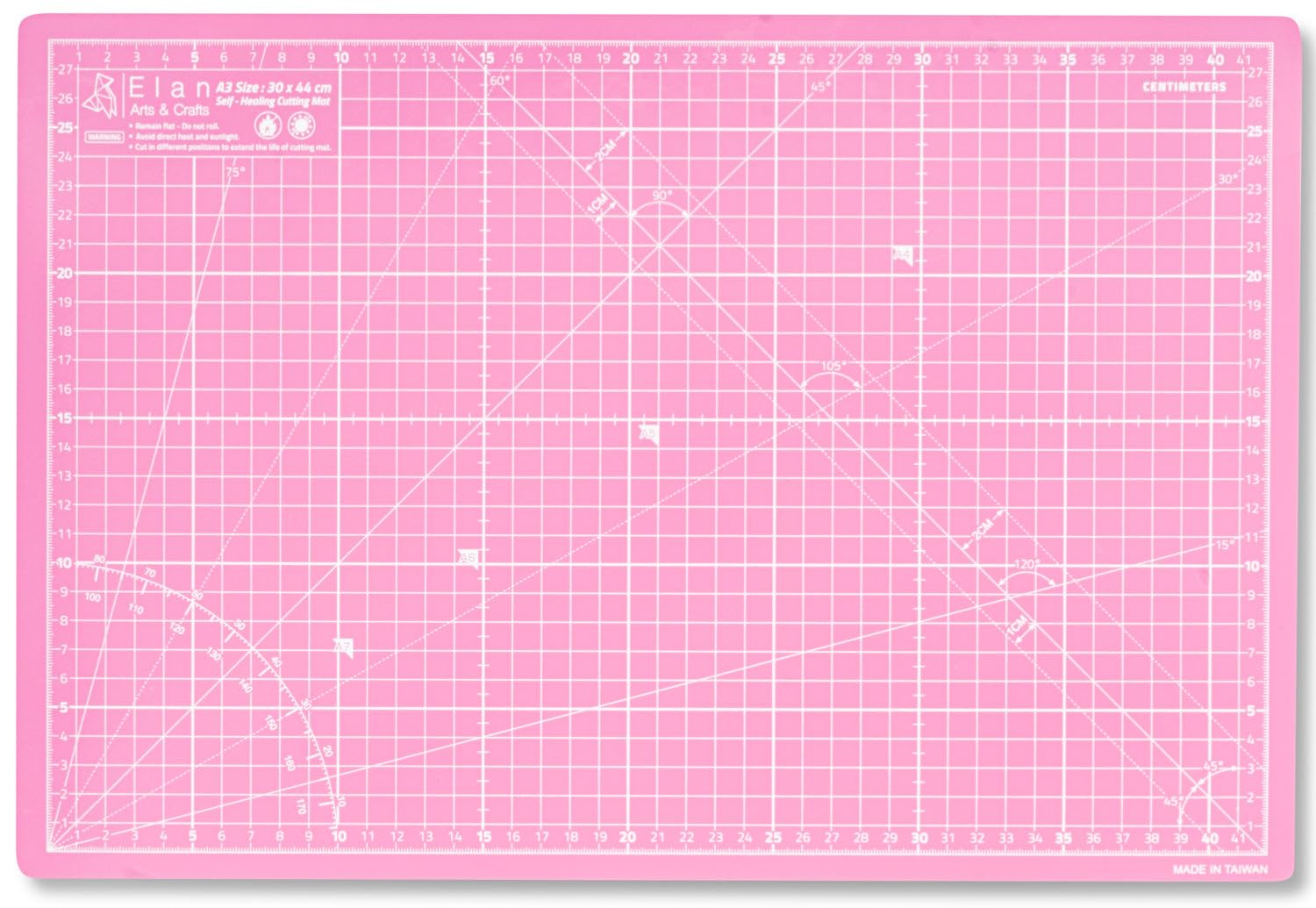 Elan A3 Self Healing Cutting Mat | 5-Ply PVC Craft Board Pink and Purple