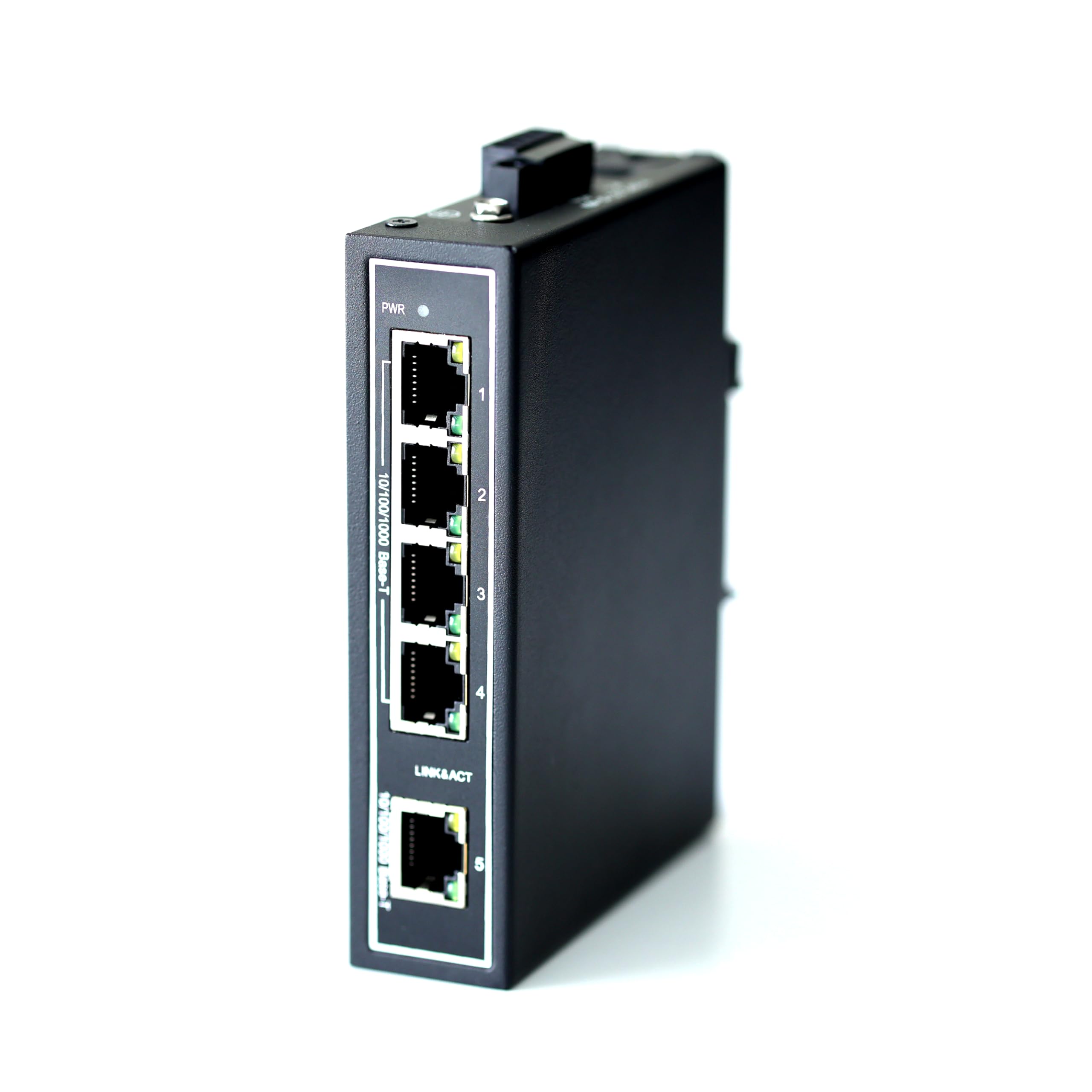 WIWAV 5-Port Industrial Gigabit Ethernet Switch | Unmanaged DIN Rail