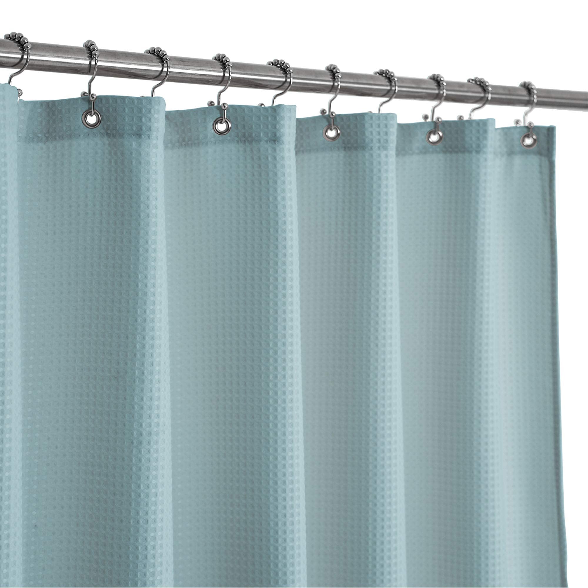 Jolof Store Stall Shower Curtain | 36x72 Waffle Weave Heavy Duty Blue