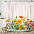 Floral Shower Curtain – Waterproof Washable Polyester, 180x180cm