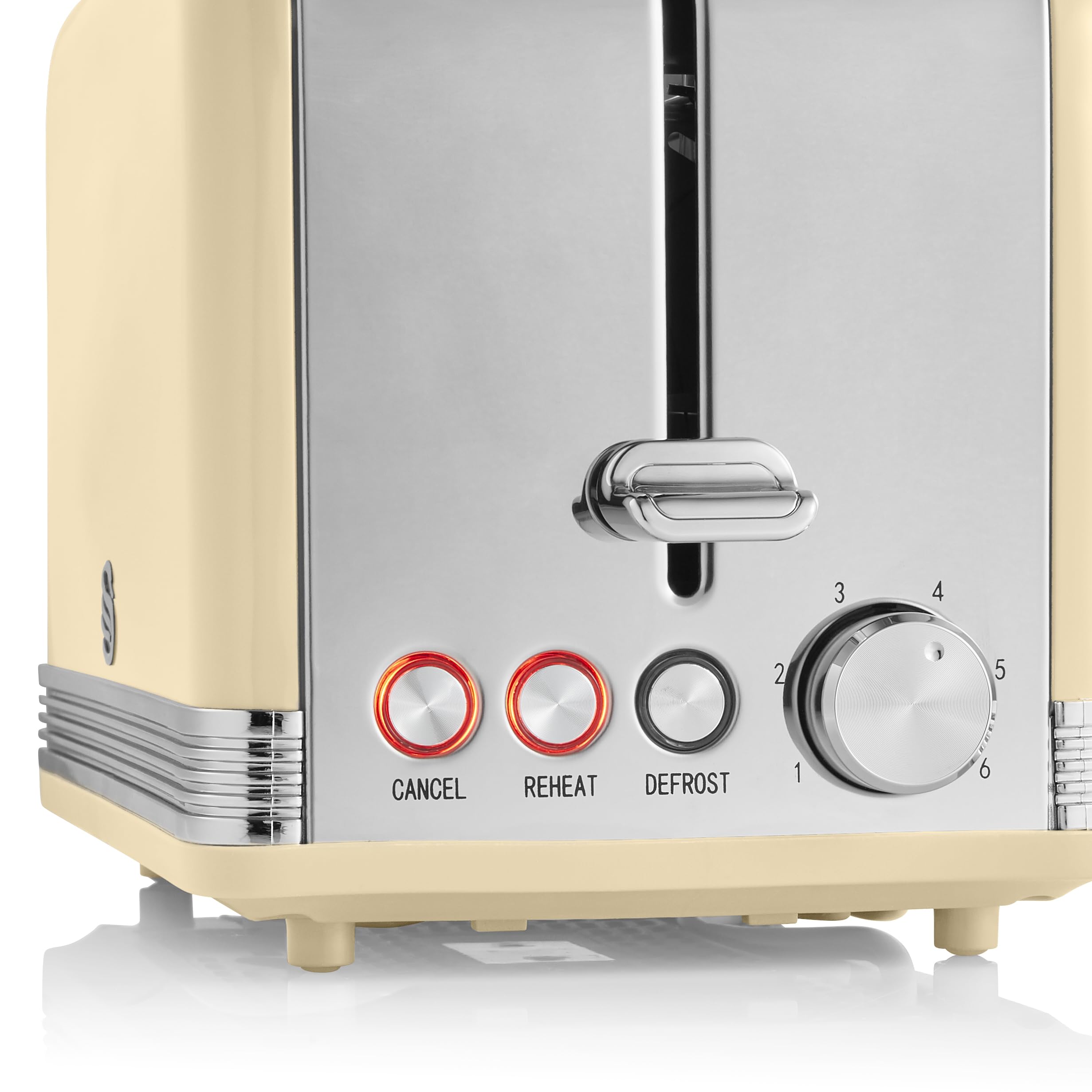Swan Retro 2-Slice Toaster – 815W with 6 Browning Levels, Cream