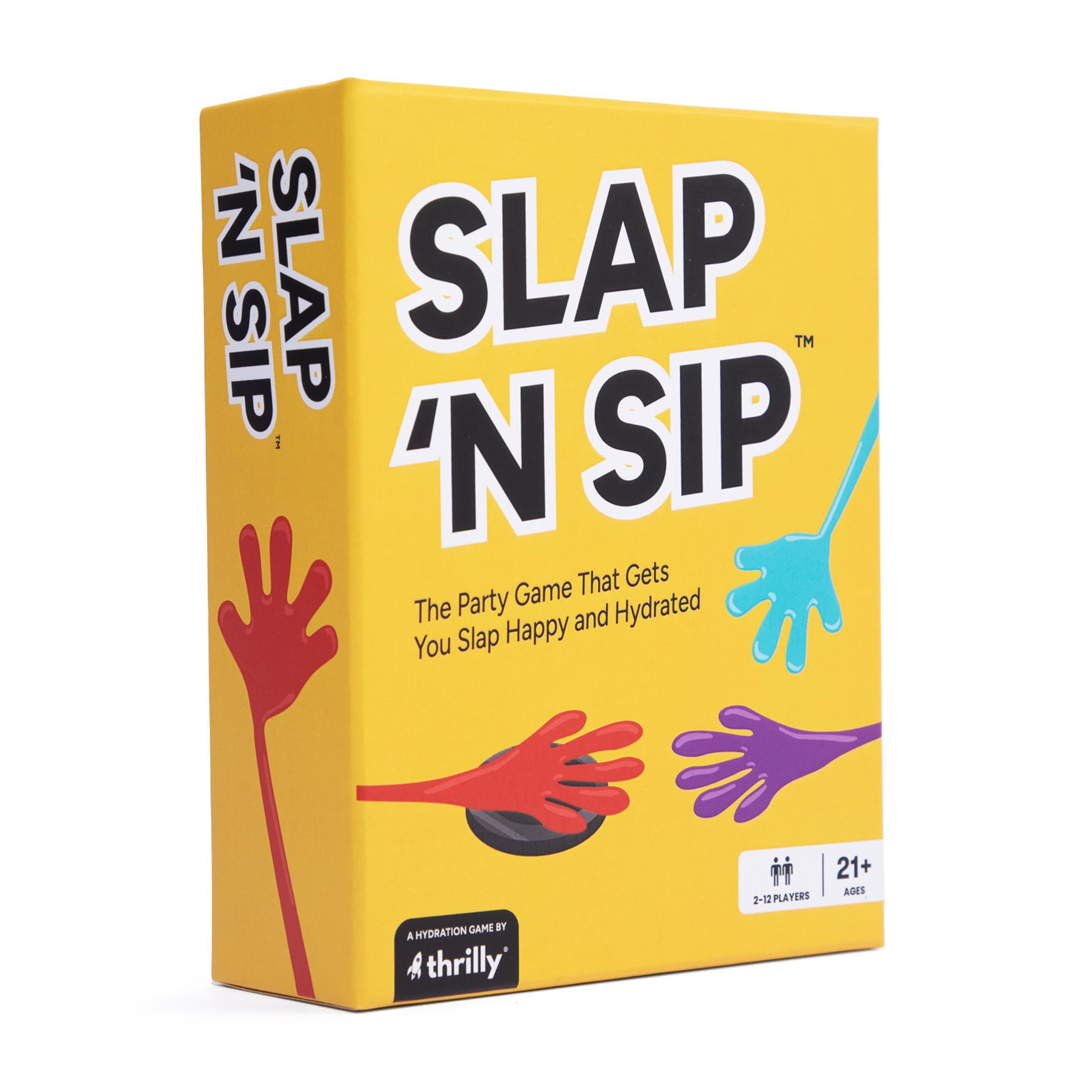 Jolof Store Slap N Sip Drinking Game - 200 Card Party Game with Sticky Hands