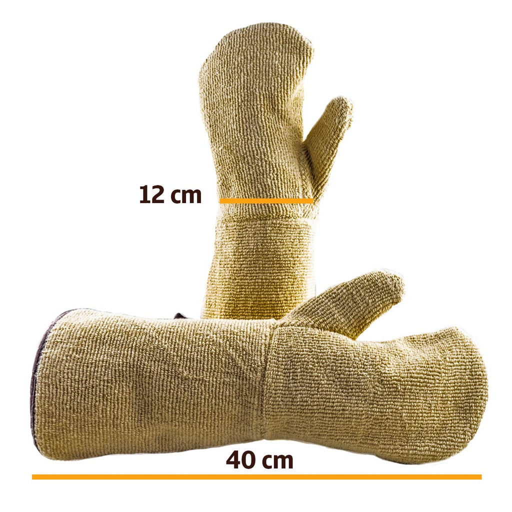 Goldman Service Heat Resistant Oven Gloves | 350°C Cotton BBQ Mitts