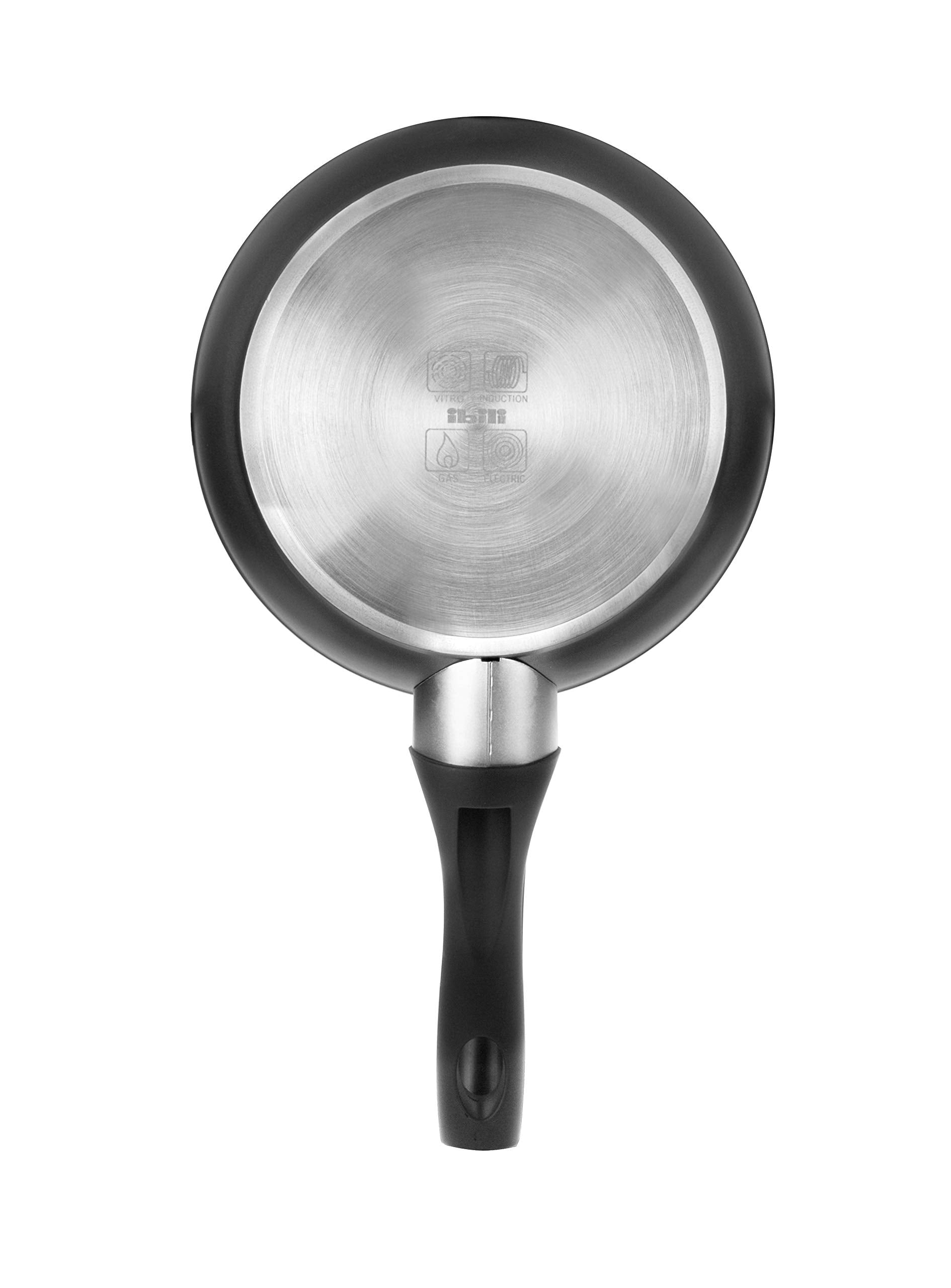 IBILI Natura Frying Pan 20 cm – Non-Stick Aluminium Skillet, Black