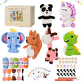 Alutaba 6Pcs Crochet Kit for Beginners – Amigurumi Animal Knitting Set