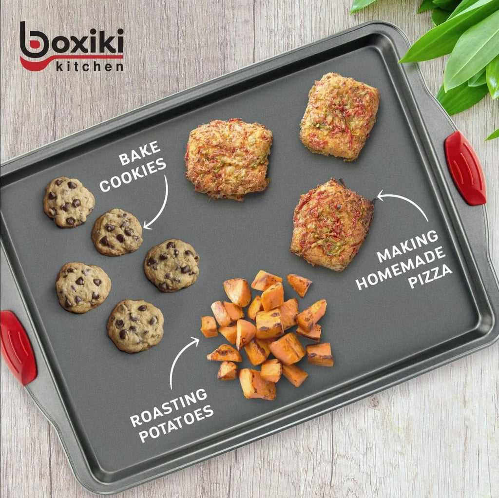 Nonstick Baking Sheet Set – 3-Piece Carbon Steel Cookie Pans