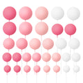 The Baked Studio Cake Decorating Balls - 32pc Mixed Pink & White Set