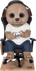 Vivid Arts Gamer Baby Meerkat Garden Ornament | Durable Resin Statue