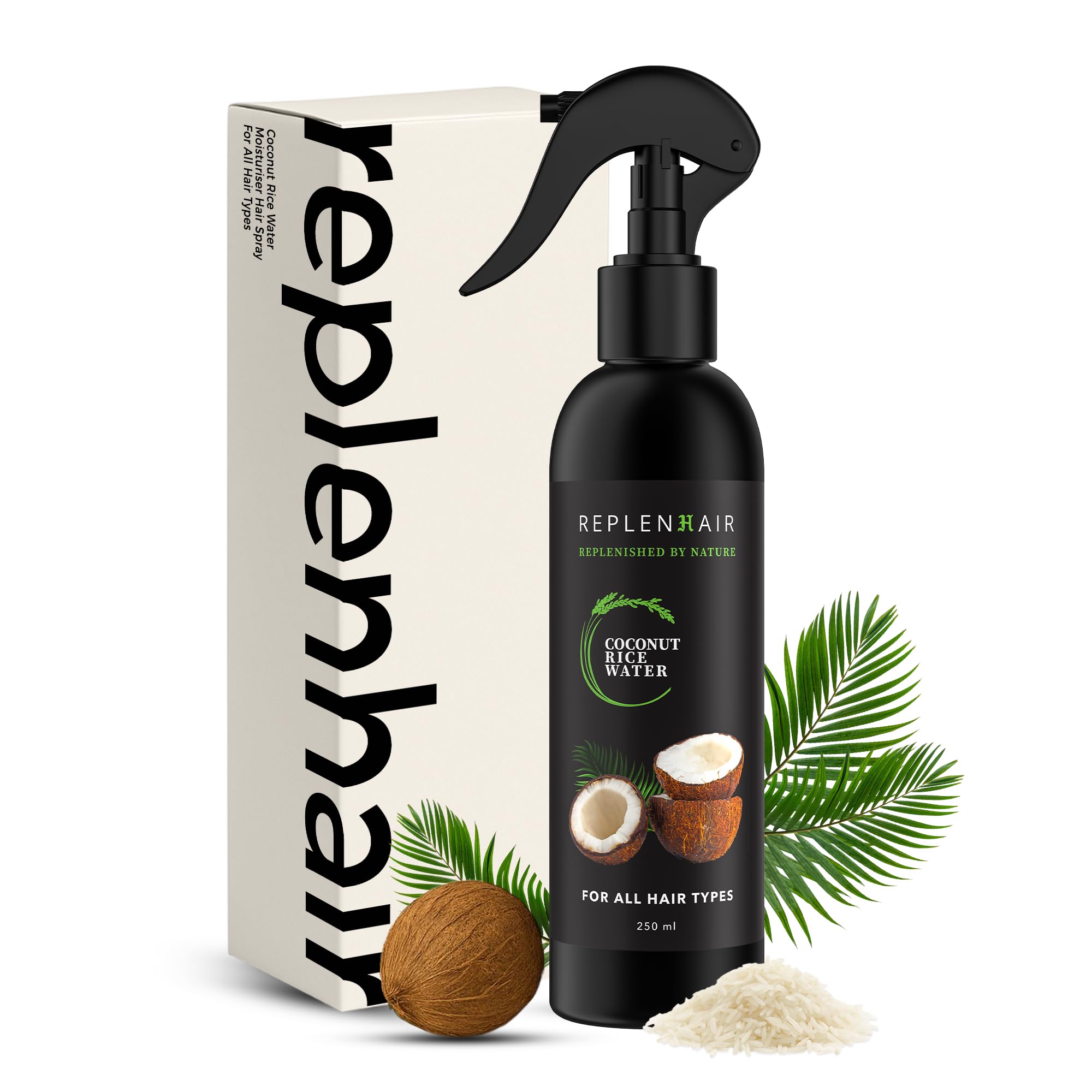 Replenhair Rice Water & Coconut Hair Growth Spray – Leave-In Conditioner