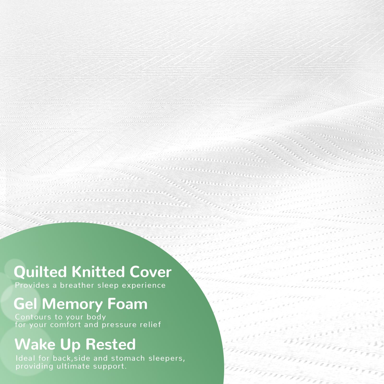 Wowttrelax Single Gel Memory Foam Mattress | 6 Inch Medium Firm Support