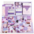 RUNEAY 346 Pcs Vintage Scrapbook Kit | Purple Aesthetic Bullet Journal Set