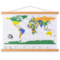 Benjia Magnetic A2 Poster Frame – 42cm Teak Wood Hanging Kit