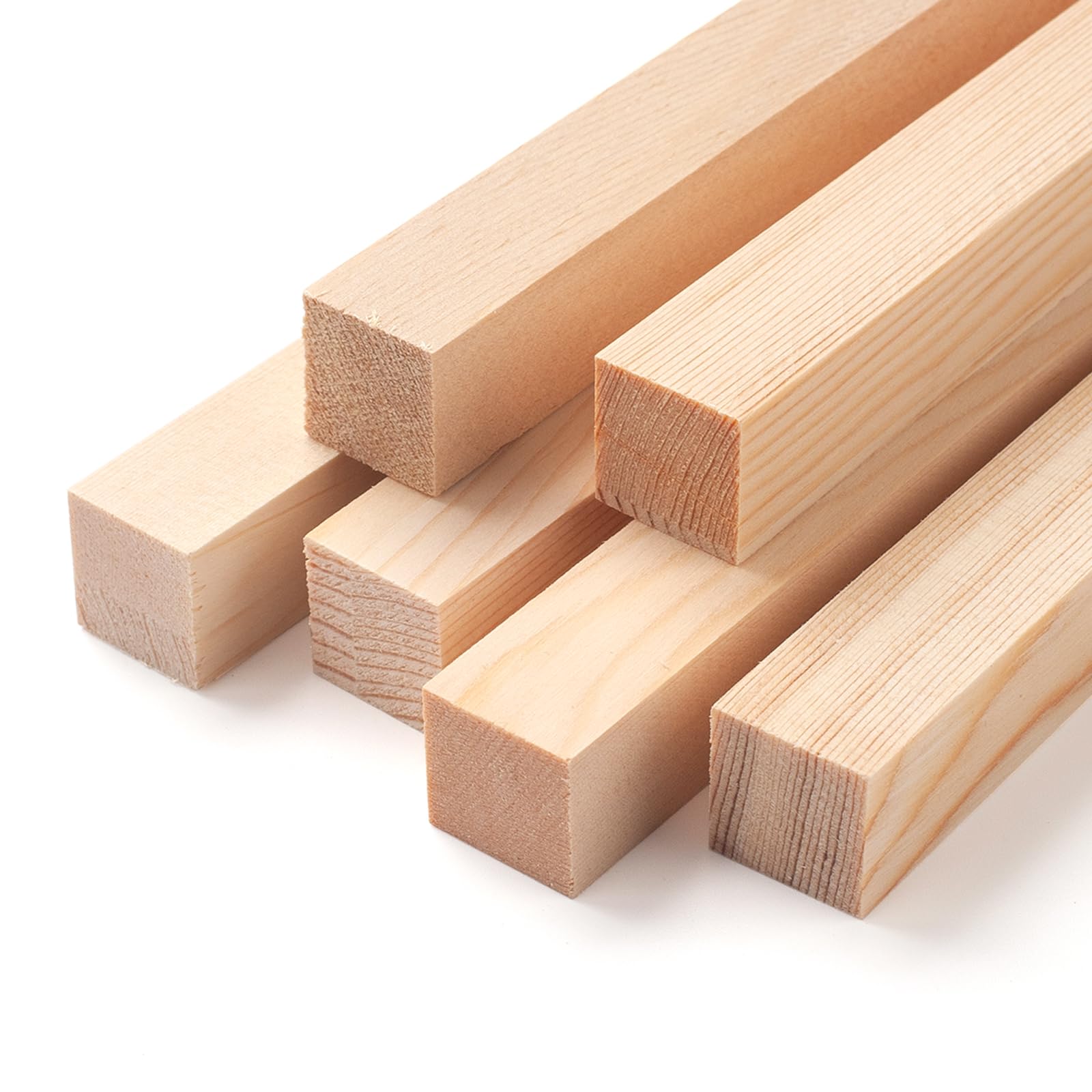 Square Wooden Dowel Rods – 6 Pack Unfinished Pine Wood Sticks
