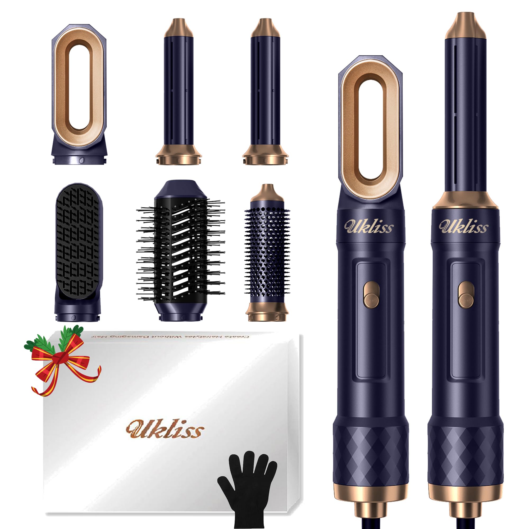 UKLISS 6-in-1 Hair Styler Set | Automatic Air Curler & Hot Air Brush
