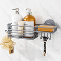 TAILI Suction Cup Shower Caddy – Rustproof Bathroom Organizer with Hooks