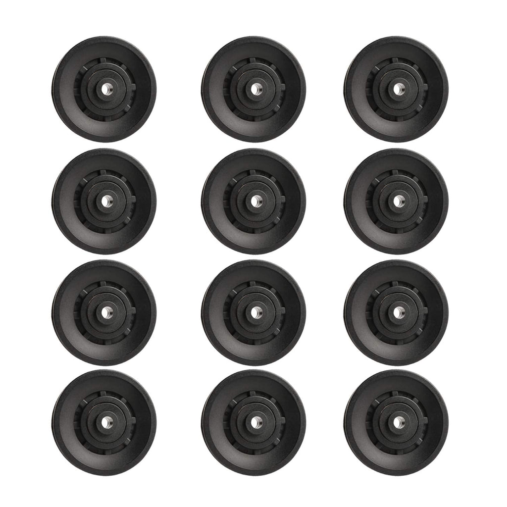 Topfinder 90mm Universal Bearing Pulley Wheel for Gym Cable Machine (12Pcs)