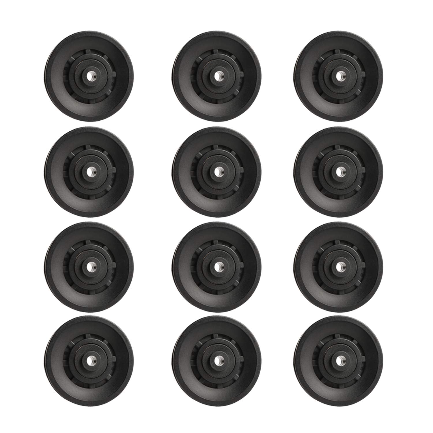 Topfinder 90mm Universal Bearing Pulley Wheel for Gym Cable Machine (12Pcs)