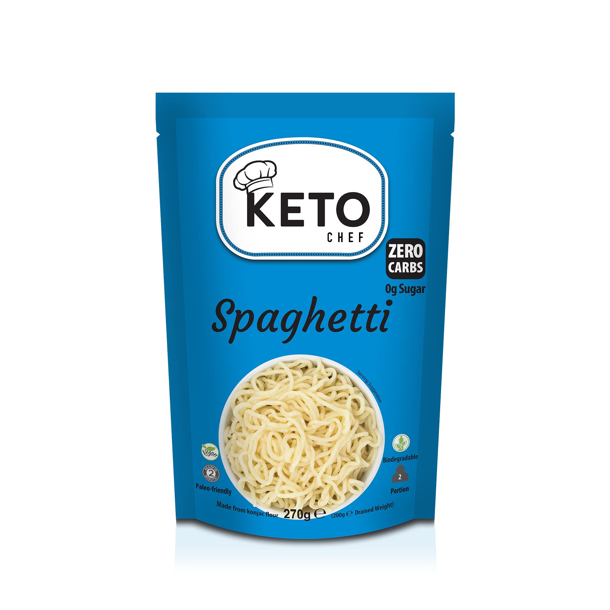Keto Chef Konjac Slim Spaghetti Pasta – Vegan & Paleo (6 x 270g)