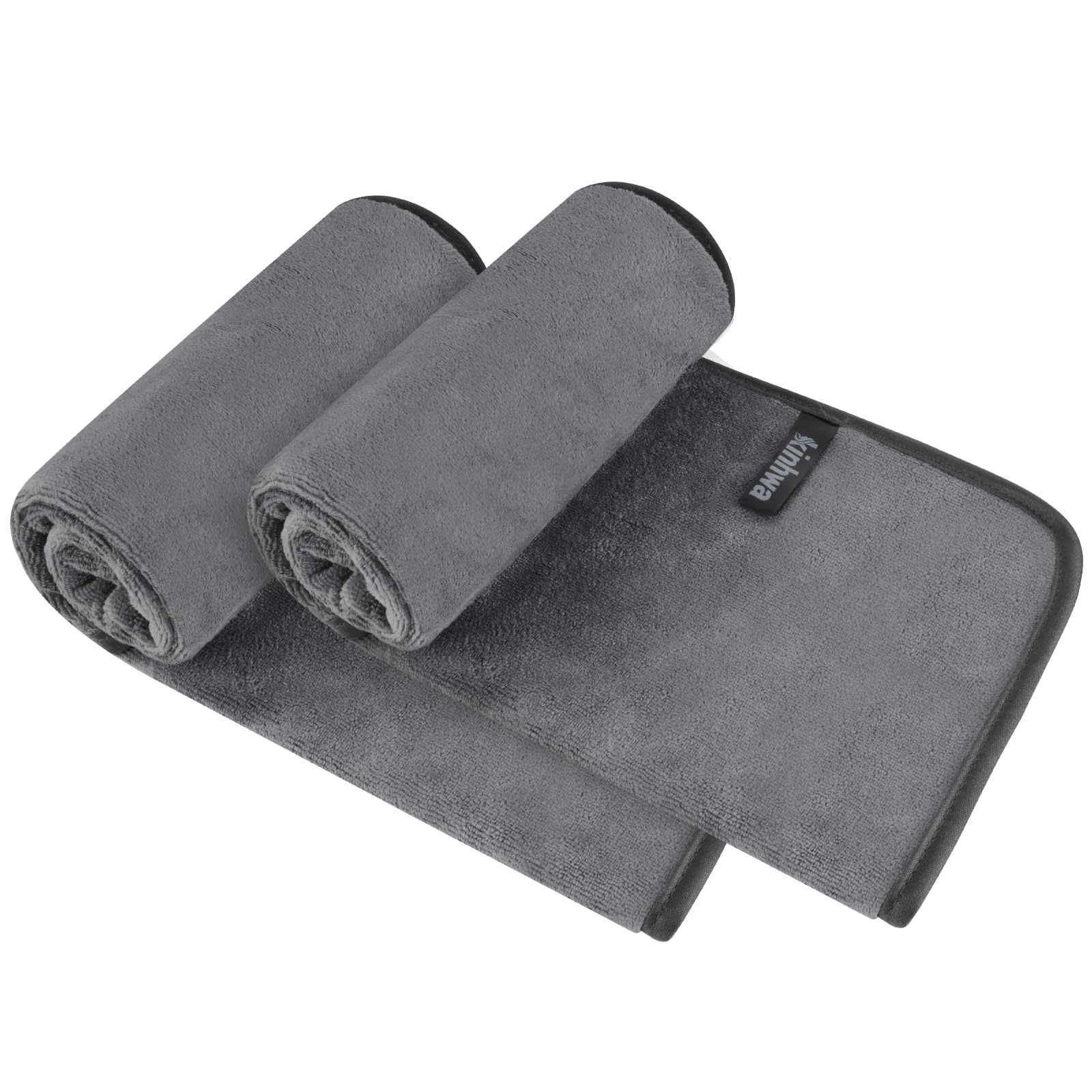 KinHwa Microfibre Hand Towels – Soft Absorbent Face Towels, 2 Pack