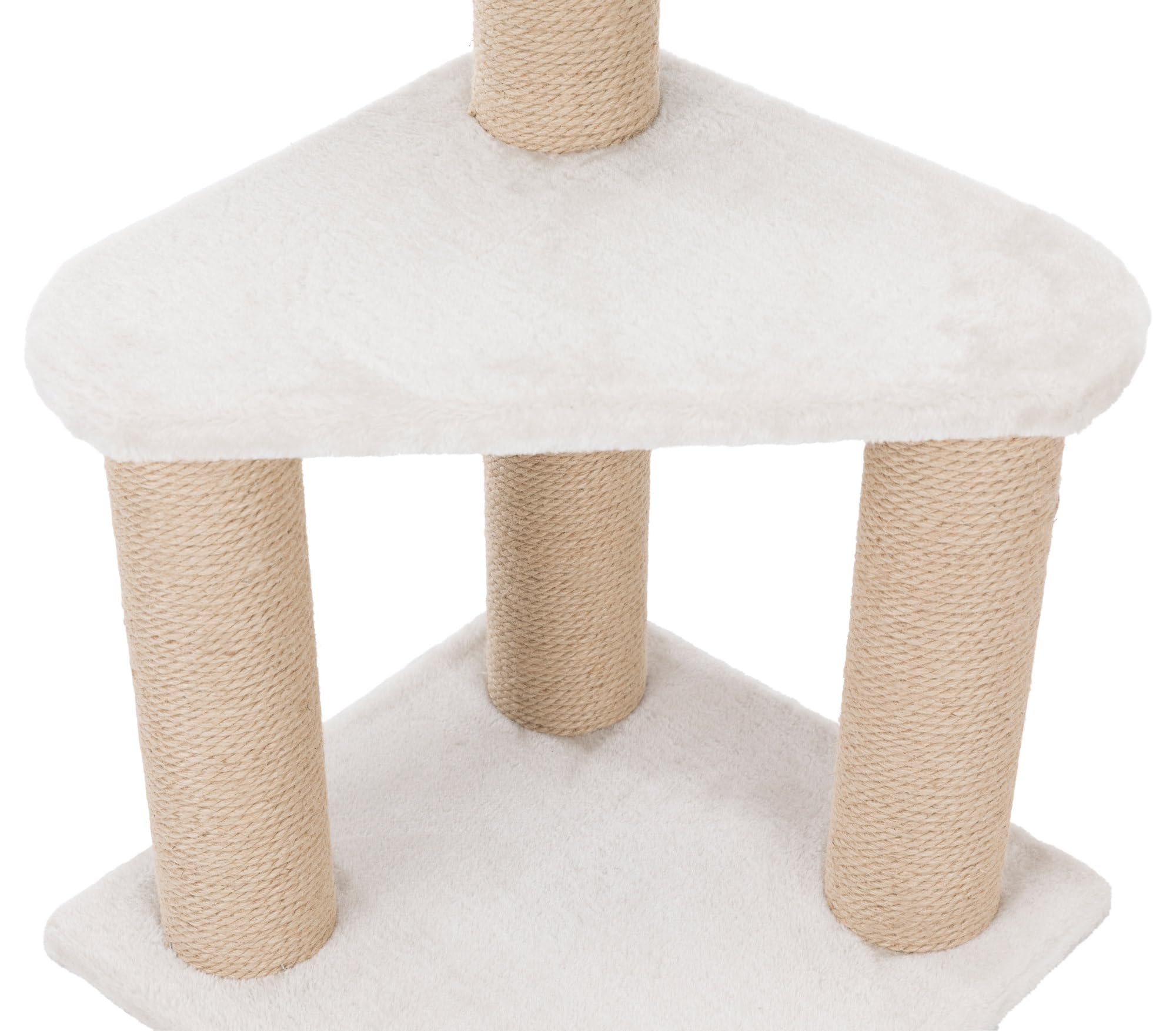 TRIXIE Ivan Cat Tree – 32.3in Multi-Level Sisal Scratching Post, Light Grey