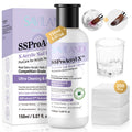 Saviland Acrylic Nail Brush Cleaner Set with Dappen Dish & Castor Oil