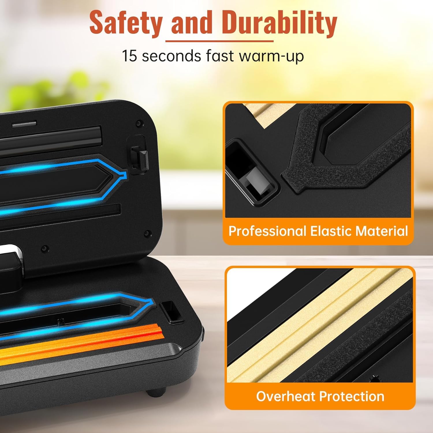 DXstring Vacuum Sealer Machine for Dry & Moist Food with Built-in Cutter