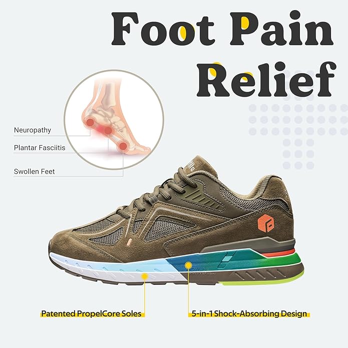FitVille Mens Extra Wide Fit Trainers | Orthopedic Running Shoes