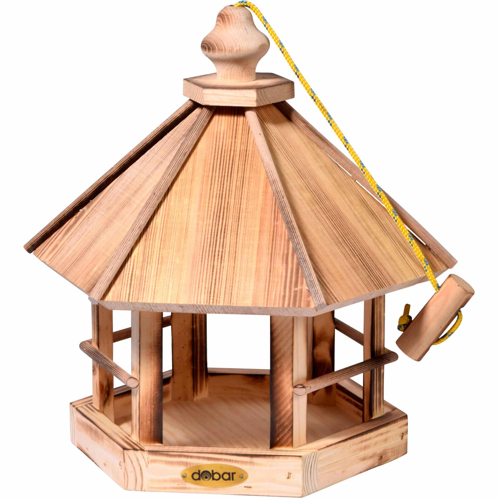 Jolof Store Caliente Hanging Bird House – Flamed FSC Pine Wood