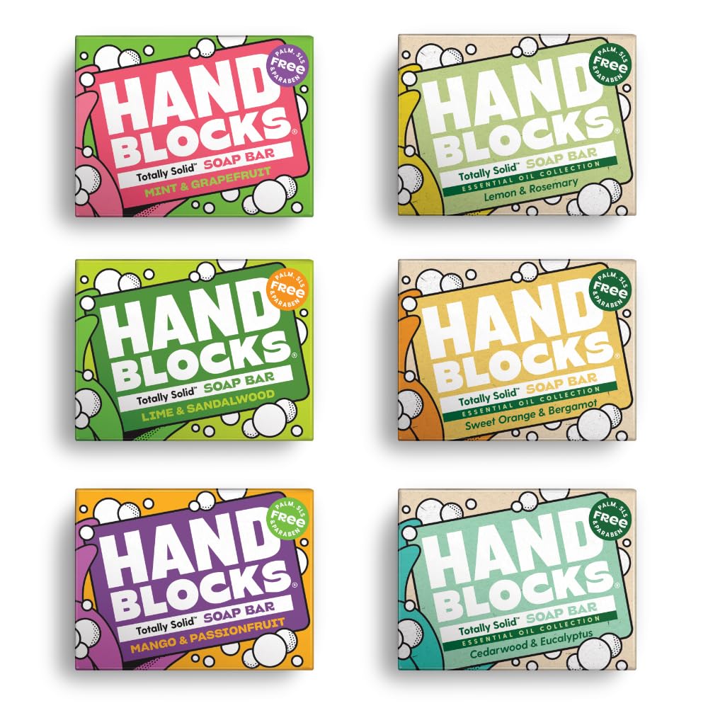 Hand Blocks | Natural Vegan Soap Bars - Mixed 6 Pack