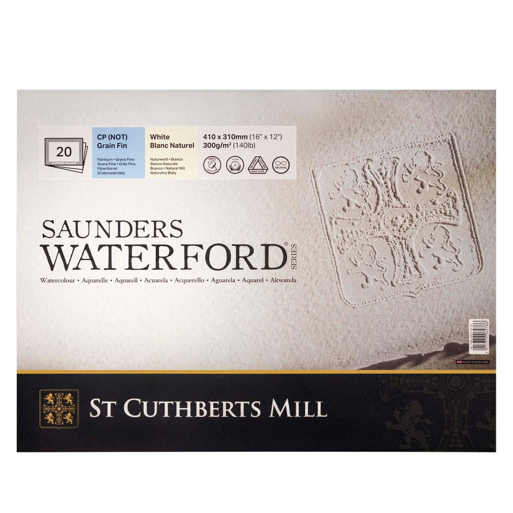 St Cuthberts Mill Saunders Waterford Watercolor Block | 300g 20 Sheets