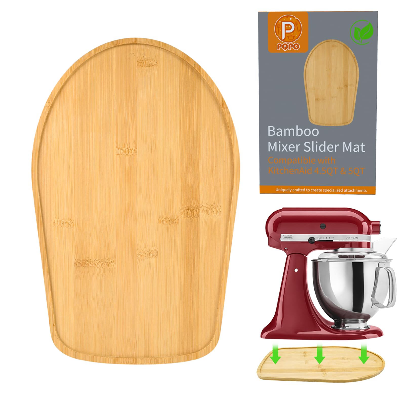 Bamboo Mixer Slider for KitchenAid 4.5-5 Qt Tilt-Head
