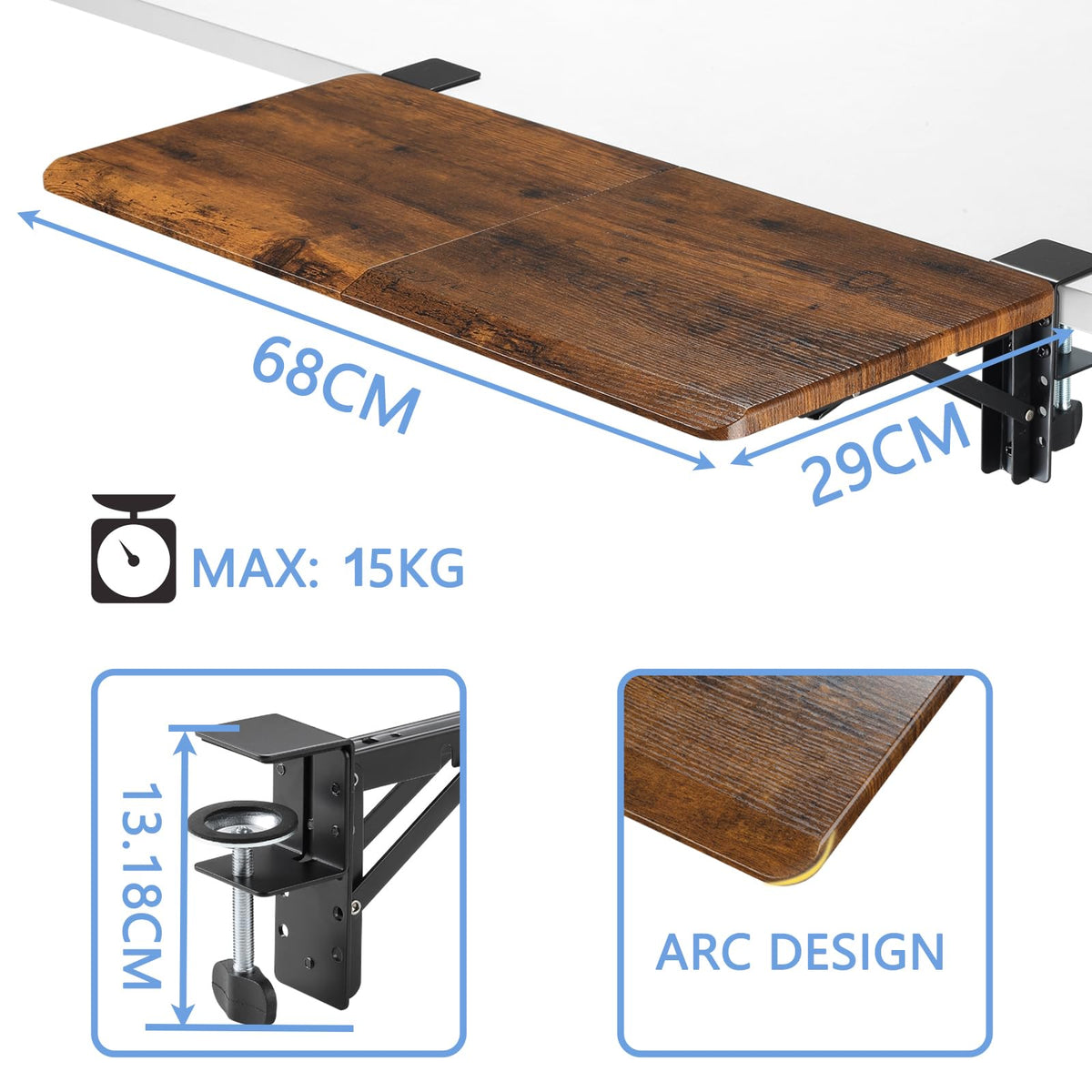 ETHU Foldable Desk Extender Tray 68x29cm - image 2