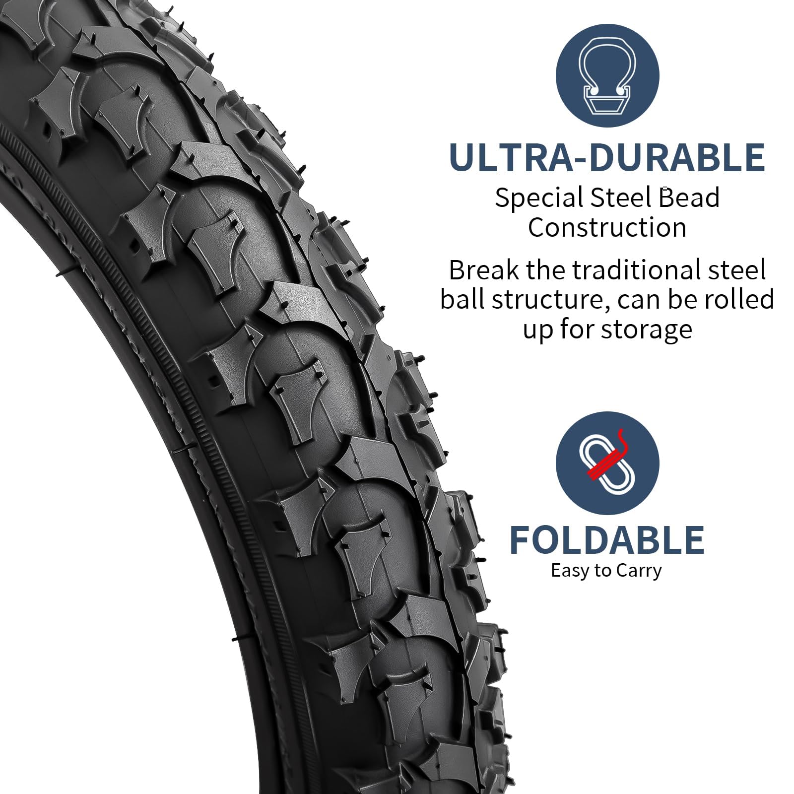 YunSCM 16x2.125 Foldable Bike Tyres and Inner Tubes Set | 2-Pack Kit