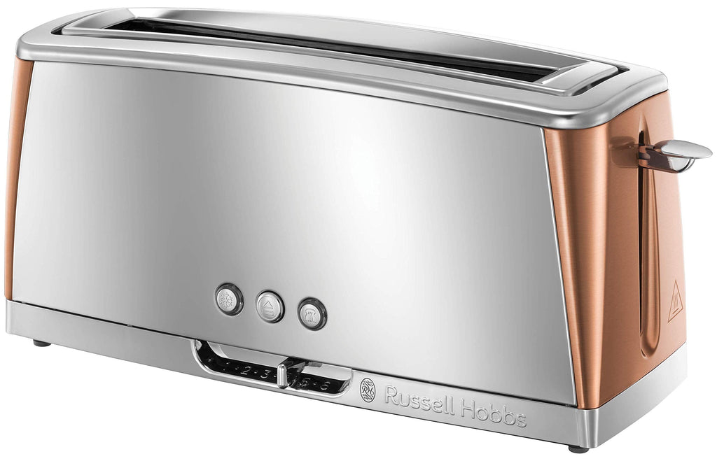 Russell Hobbs Luna 2-Slice Long Slot Toaster – Copper & Stainless Steel
