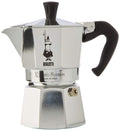 Bialetti Moka Express 3-Cup Stovetop Espresso Maker - Silver Aluminum