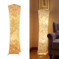 Modern Arc Floor Lamp – Tall White Fabric Standing Light