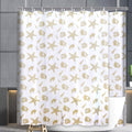 Jolof Store Extra Wide Shell Print Polyester Shower Curtain - 400x200cm