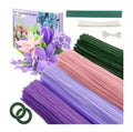 DGHOME 400pcs Pipe Cleaners Craft Kit for DIY Tulip Flower Bouquet