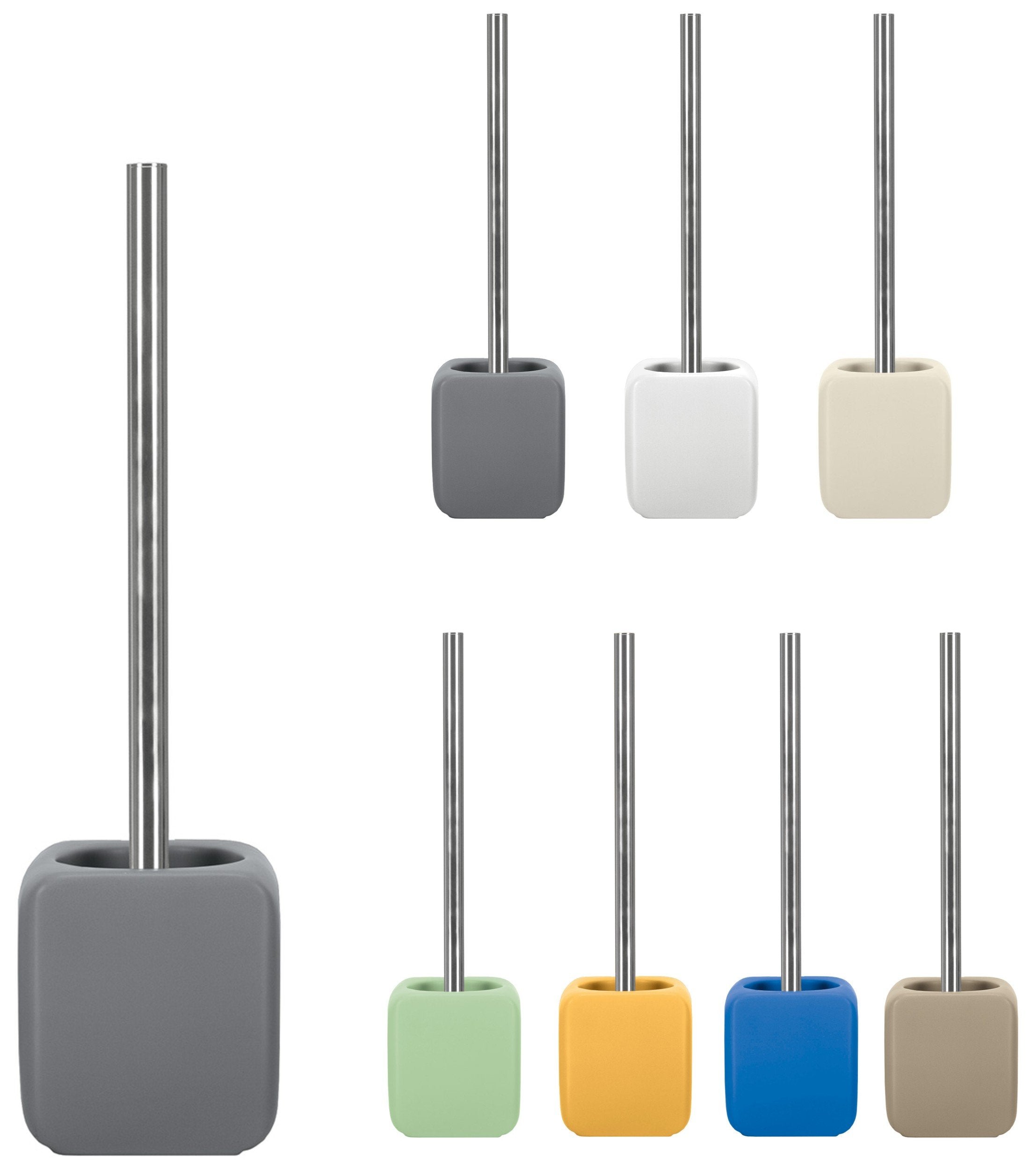 KW Cube Ceramic Toilet Brush and Holder – Modern Grey Cleaning Tool